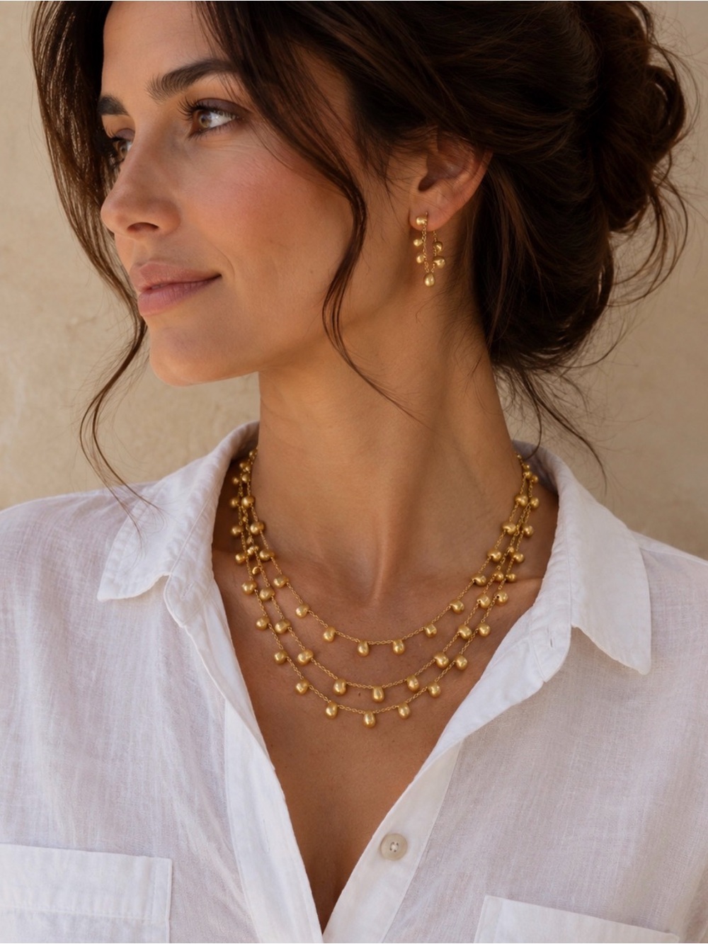 Marco Bicego 18K VINTAGE RARE TRIPLE-STRAND ELEGANT SIVIGLIA NECKLACE!
